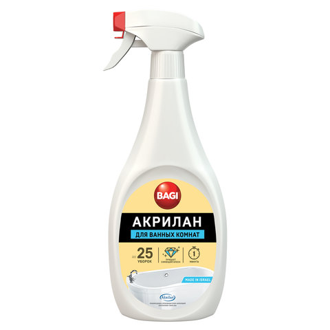 БАГИ Акрилан 400мл.спрей для чистки душевых кабин, ванн /208214