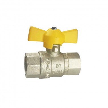 Кран лат.шаровый ник. REMSAN ДУ-15 (газ) ручка бабочка/448479