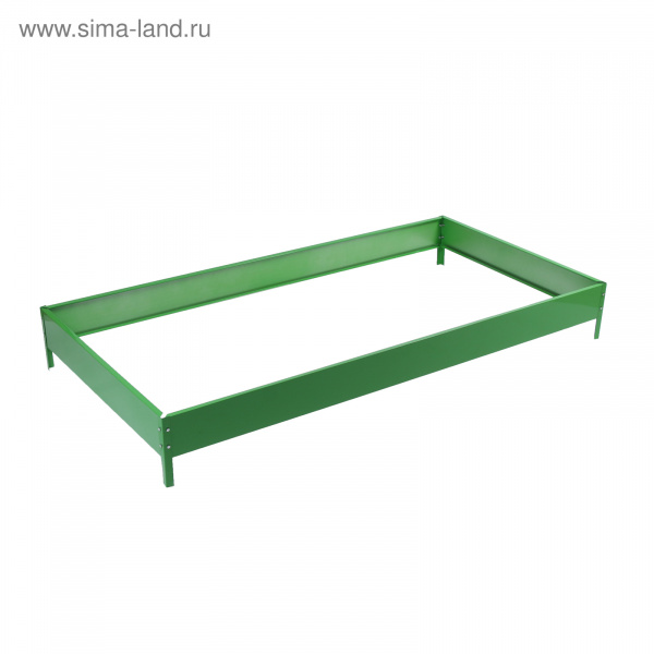 Грядка оцинкованная, 195 × 100 × 15 см, зелёная, Greengo /2470651