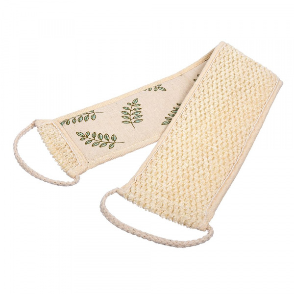 Мочалка с принтом "Листья", лента 10*60 см "Банные штучки"/41367