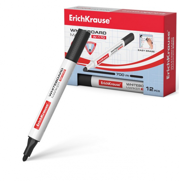 Маркер для письма по доске W-170 ErichKrause черный 13009