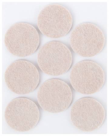 Подкладки для мебели самоклеющиеся круглые 25 мм, 9 шт., войлок/67517