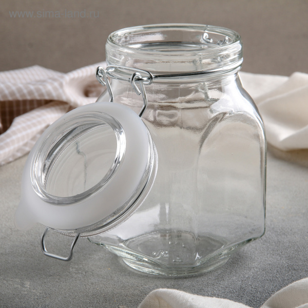 Банка стеклянная 800мл с крышкой 1310393