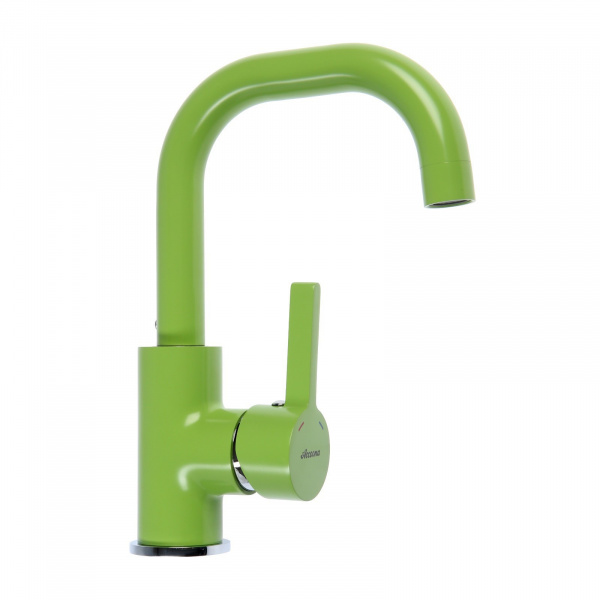 Смеситель для раковины Accoona A9687K, однорычажный, зеленый