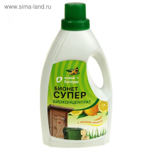 Средство для всех видов туалетов, мусорных баков "Живые бактерии", "Биоконцентрат Бионет Супер", 950