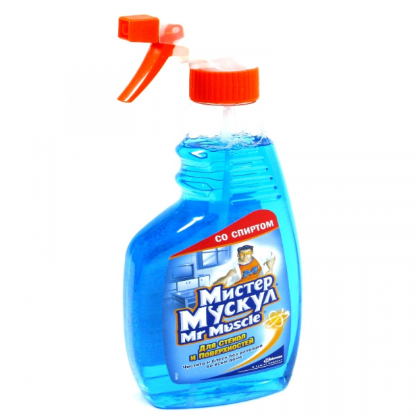 Мистер Мускул курок 500мл со спиртом (син) *12