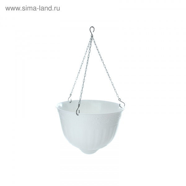 Кашпо 10л подвесное d=33см "Венеция", белый 868092