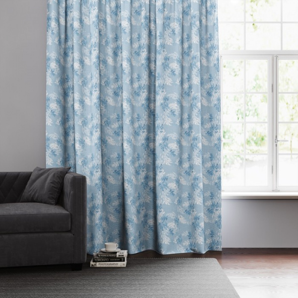 Штора на ленте Azure, размер 145х270 см, цвет голубой /7607355