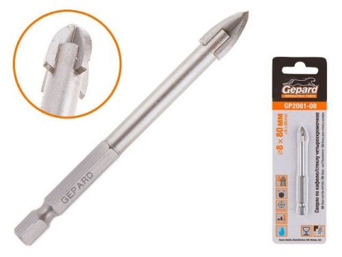 Сверло по кафелю/стеклу 8х80мм/GP2081-08