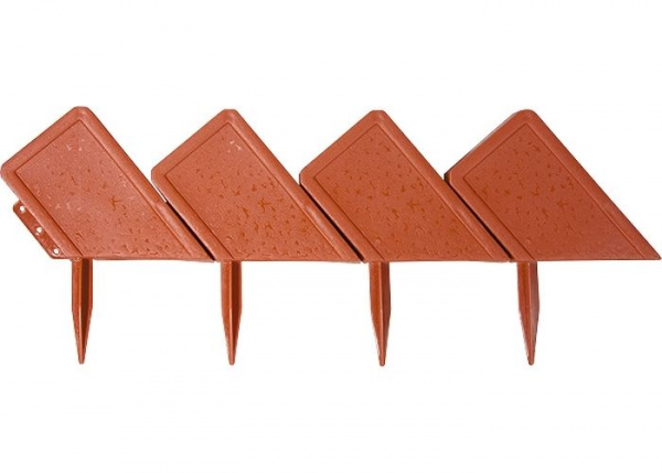 Бордюр "Кирпич", 13 х 300 см, терракот/65040