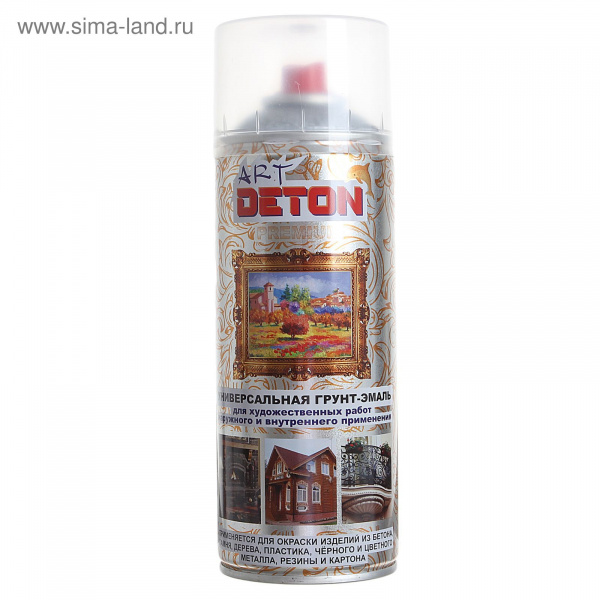 Грунт-эмаль молотковая серебристо-серая Deton ART, аэрозоль 520мл   1521786