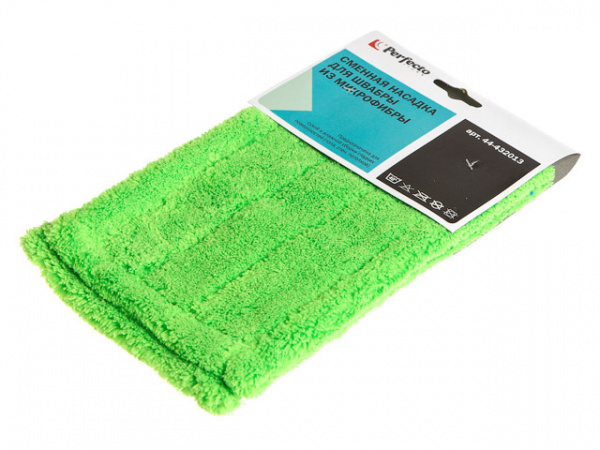 Сменная насадка для швабры из микрофибры, зеленая, PERFECTO LINEA (44-432013)