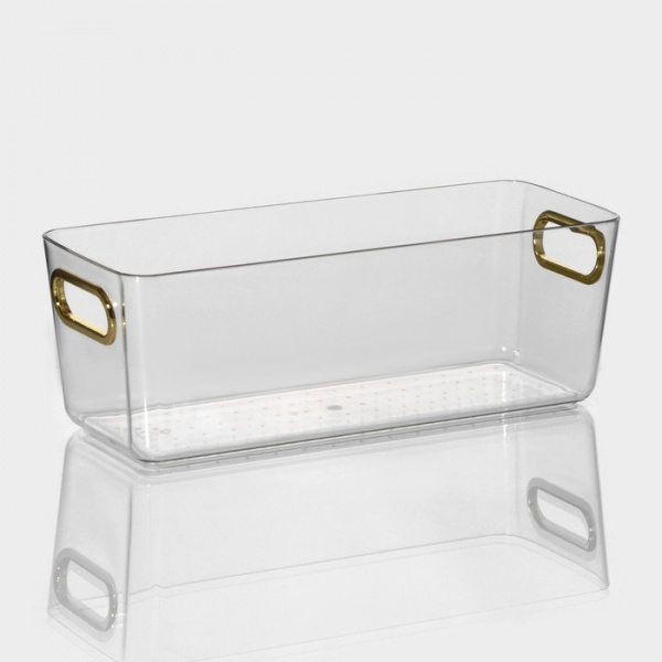 Контейнер для хранения «Нежность», 28×11×9,5 см, цвет прозрачный /9815563