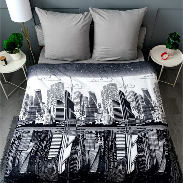 Плед Павлина Москва Сити 150х200см, аэрософт 190г/м, пэ100% /10455252