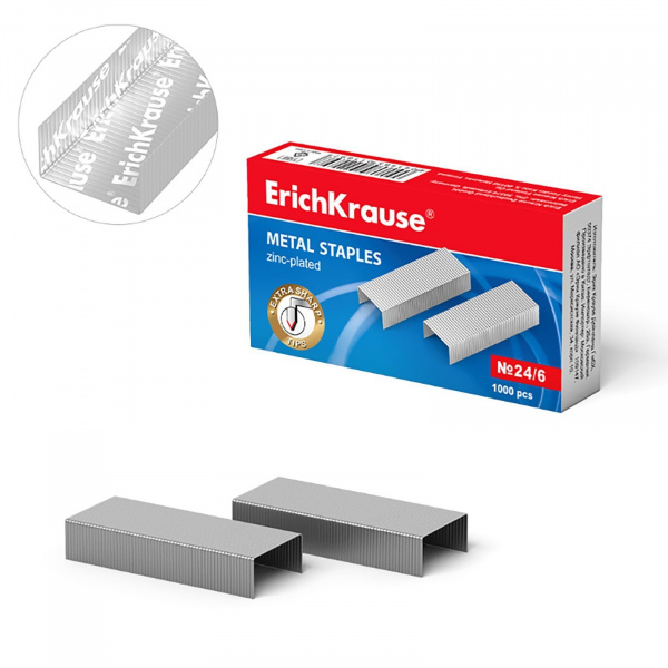 Скобы №24/6 Erich Krause 1000 штук/ 1013775