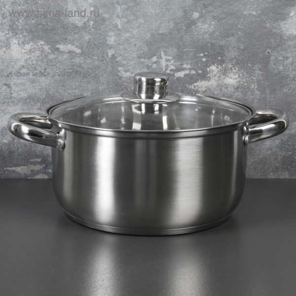 Кастрюля «Гретте», 4,2 л, d=22 см, стеклянная крышка/4097386