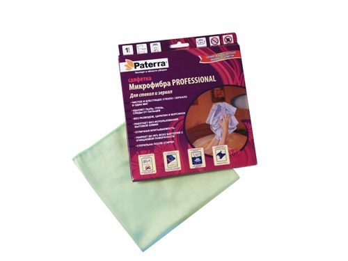 САЛФЕТКА Paterra микрофибра для стекол 35х35 /21125