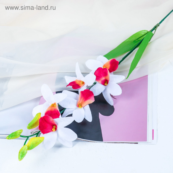 Цветы искусственные "Белая орхидея Дендробиум" 701714