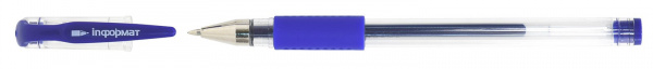 Ручка гелевая INFORMAT, 0,5 мм, синяя, резиновый грип /059772