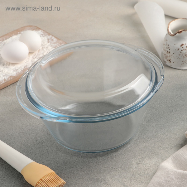 Кастрюля стеклянная 2л "Новинка" толстостенная 738697