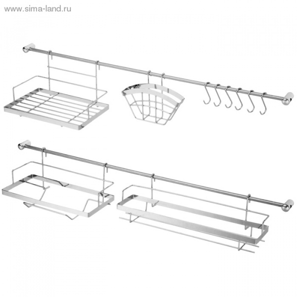 Рейлинговая система для кухни: базовый набор 16пр