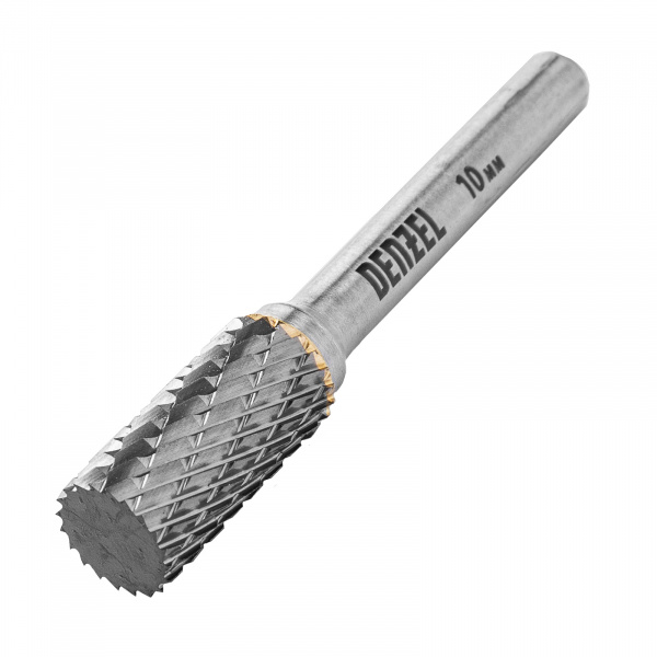 Борфреза по металлу твердосплавная, цилиндрическая, тип-А, 10 мм// Denzel/72001