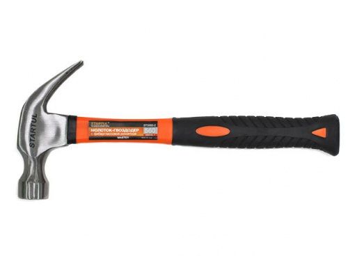Молоток-гвоздодер 560г с фибергласс.рукояткой STARTUL "Master"(ST2002-02)