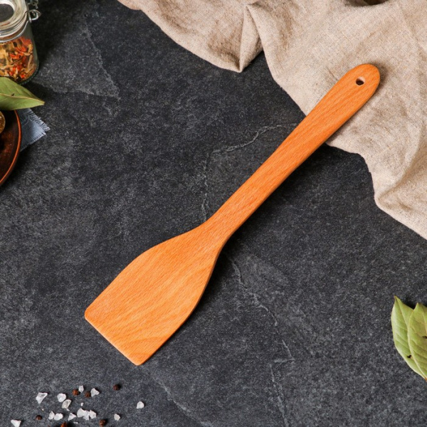 Лопатка деревянная "Прямая", 30.5 см, бук-премиум /1893621