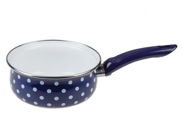 Ковш стальной эмалированный, 1.3 л, серия Горошек, PERFECTO LINEA /51-600913