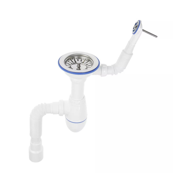 Сифон UNICORN для ванны 1 1/2Х40 с гофрой 40х40/50  S122E/18352