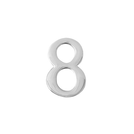 Цифра дверная Apecs хром №8/140038