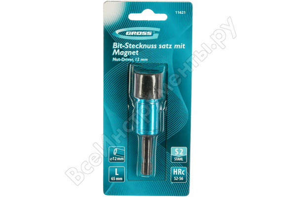 Бита с торцевой головкой, магнит 12мм/11621