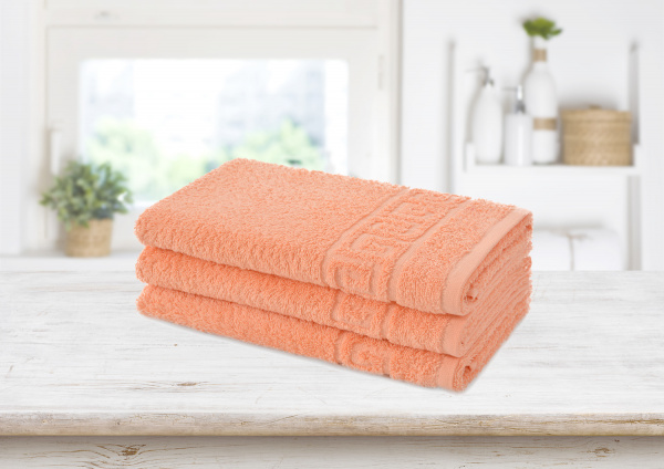 Полотенце махровое 40х70 цвет коралл /НФ-00009728