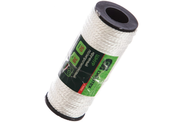 Шнур кручёный полипропиленовый2 мм, L 50 м катушка/93962