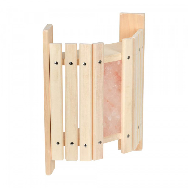 Абажур угловой, 34х13х40 см с гималайской солью, липа/14505