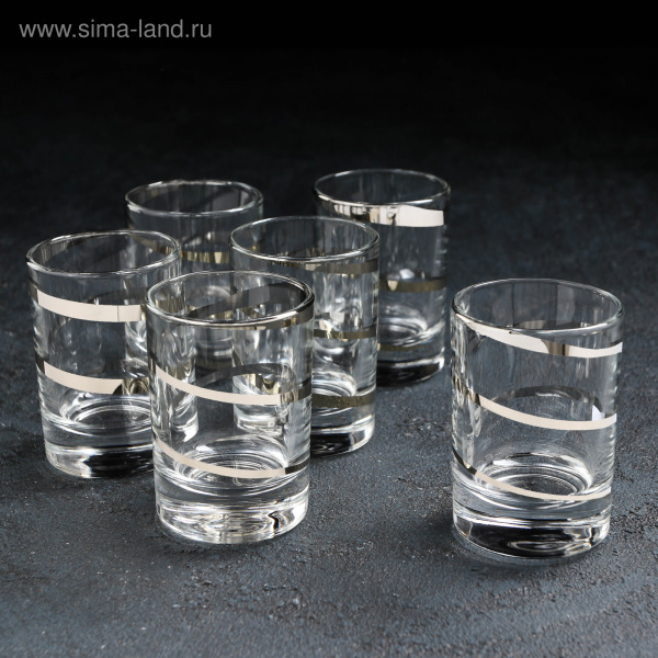 Набор стопок «Серпантин», 50 мл, 6 шт, золото 4950324