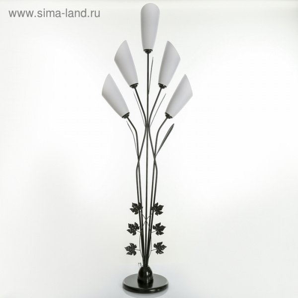 Торшер "Букет" 5x15Вт E27 черный 55х28х165см./4264582