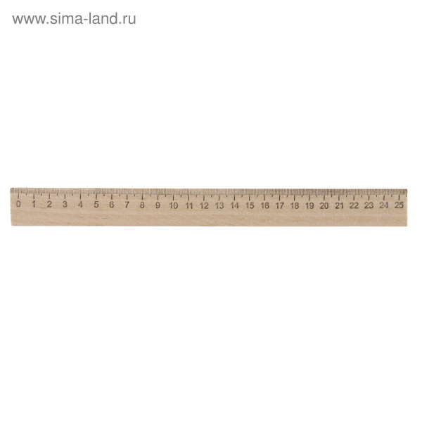 Линейка 25см деревянная 689881
