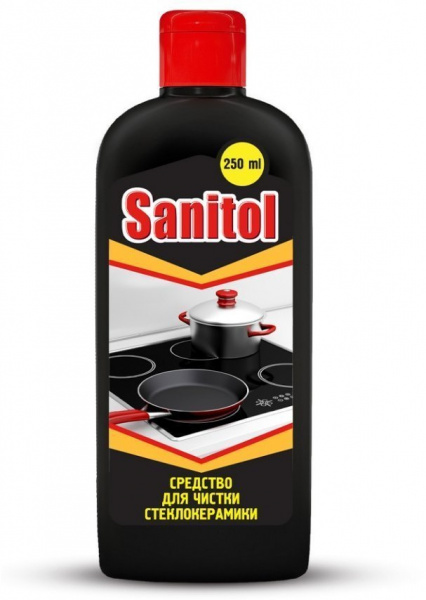 Чистящее средство Sanitol для чистки стеклокерамики 250 мл.