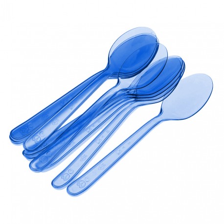 Ложка прозрачная синяя