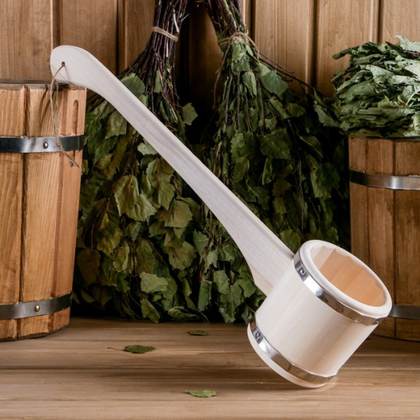 Ковш из липы, "Емеля", с длинной ручкой, 0,5л/4689642