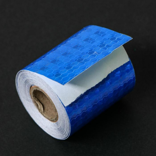 Светоотражающая лента TORSO, самоклеящаяся, синяя, 5 см х 3 м 4330995