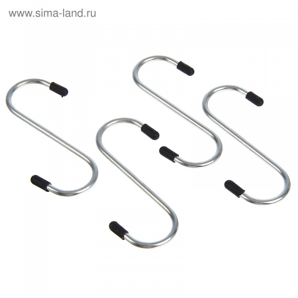 Набор крючков для рейлинга, d=2 см, 4 шт /1381454