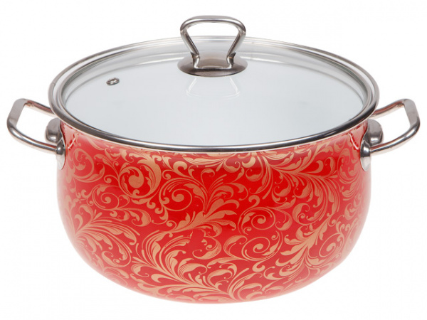 Кастрюля стальная эмалированная, 4.8 л, серия Страсть, PERFECTO LINEA  50-306348