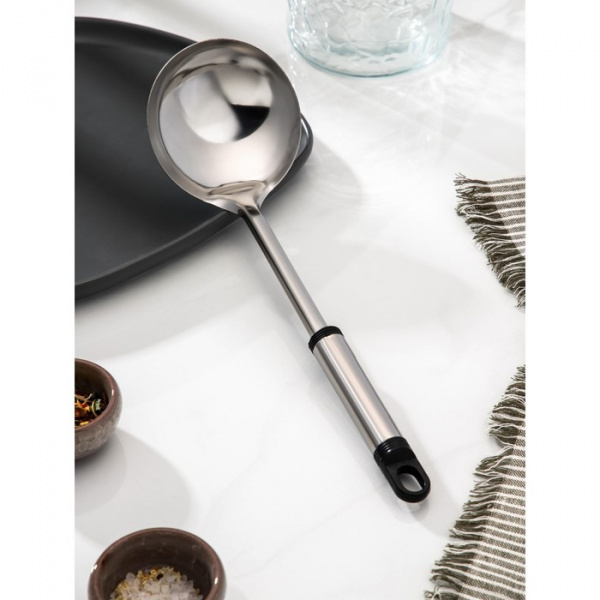 Половник из нержавеющей стали «Помощник», 140 мл, 32 см, цвет серебряный /3639651