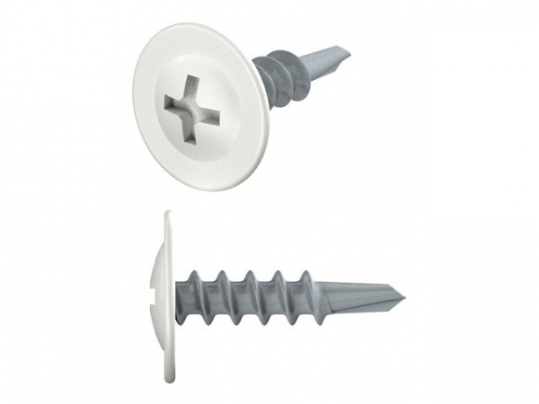 Саморез 4.2х16 мм , со сверлом, RAL 9003 (150 шт в пласт. конт.) STARFIX (цвет бел.) SMP1-55674-150