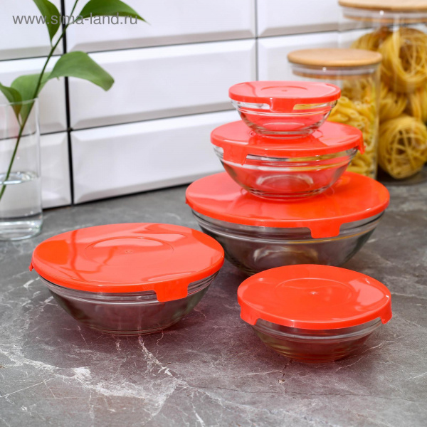 Набор салатников с крышками "Классика" 5шт 906124