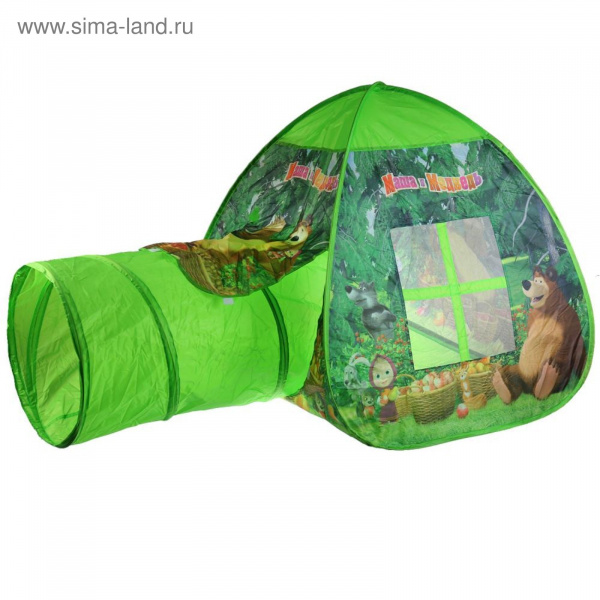 Детская палатка «Маша и медведь» с тоннелем/4142089