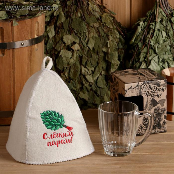 Набор Кружка СССР + шапка для бани МИКС/4982801