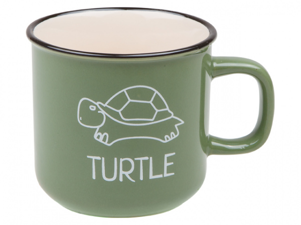 Кружка керамическая, 450 мл, серия Черепаха, зеленая, PERFECTO LINEA/30-145028